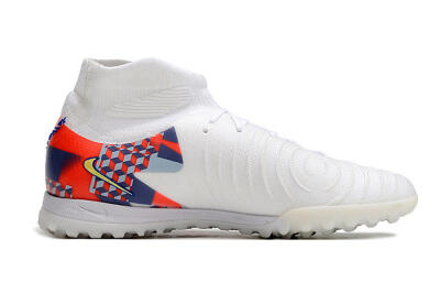 Nike Phantom Luna Elite NU TF High-Tops Football Shoes - White/Red/Yellow/Blue