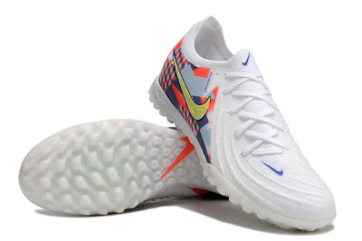 Nike Phantom Luna Elite NU TF Low-Tops Football Shoes - White/Red/Yellow/Blue