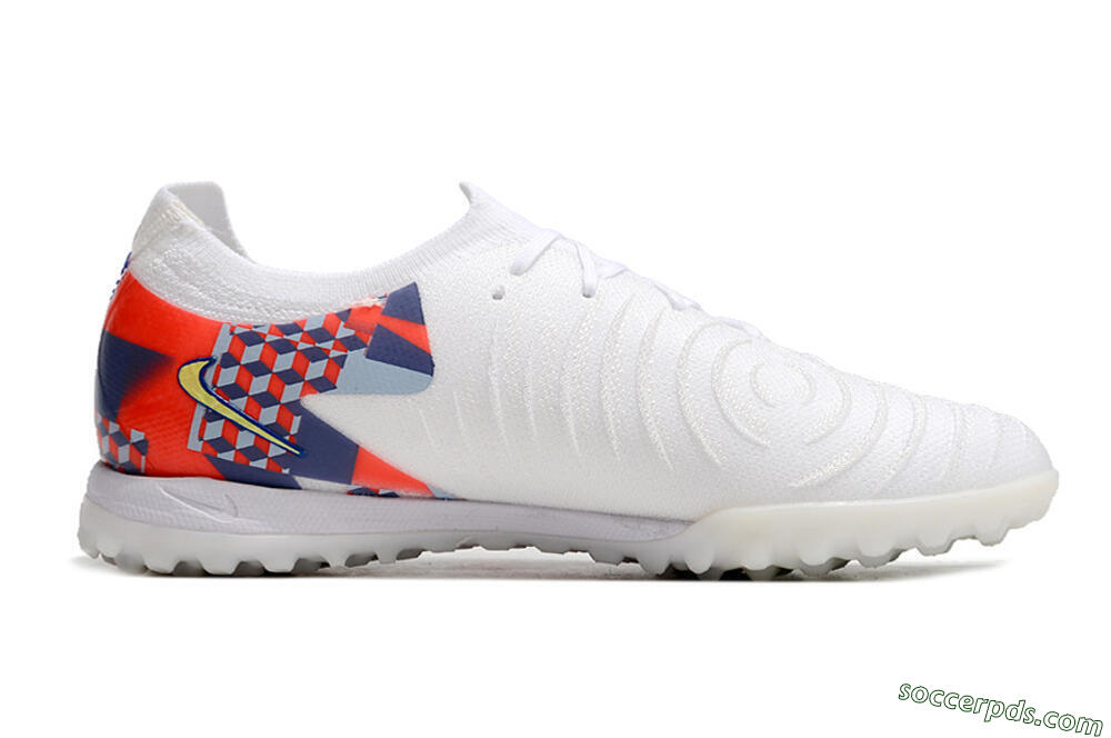 Nike Phantom Luna Elite NU TF Low-Tops Football Shoes - White/Red/Yellow/Blue 4