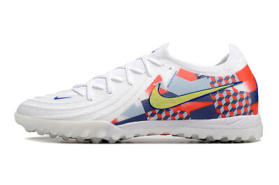 Nike Phantom Luna Elite NU TF Low-Tops Football Shoes - White/Red/Yellow/Blue