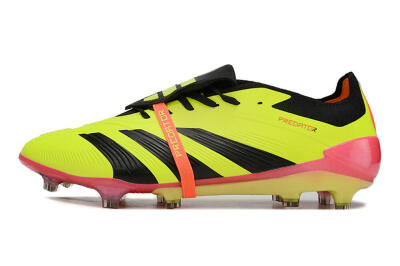 Adidas Predator Elite Foldover Tongue FG Low-Tops Football Boots - Yellow/Black/Pink