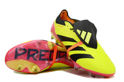 Adidas Predator Elite Foldover Tongue FG Low-Tops Football Boots - Yellow/Black/Pink