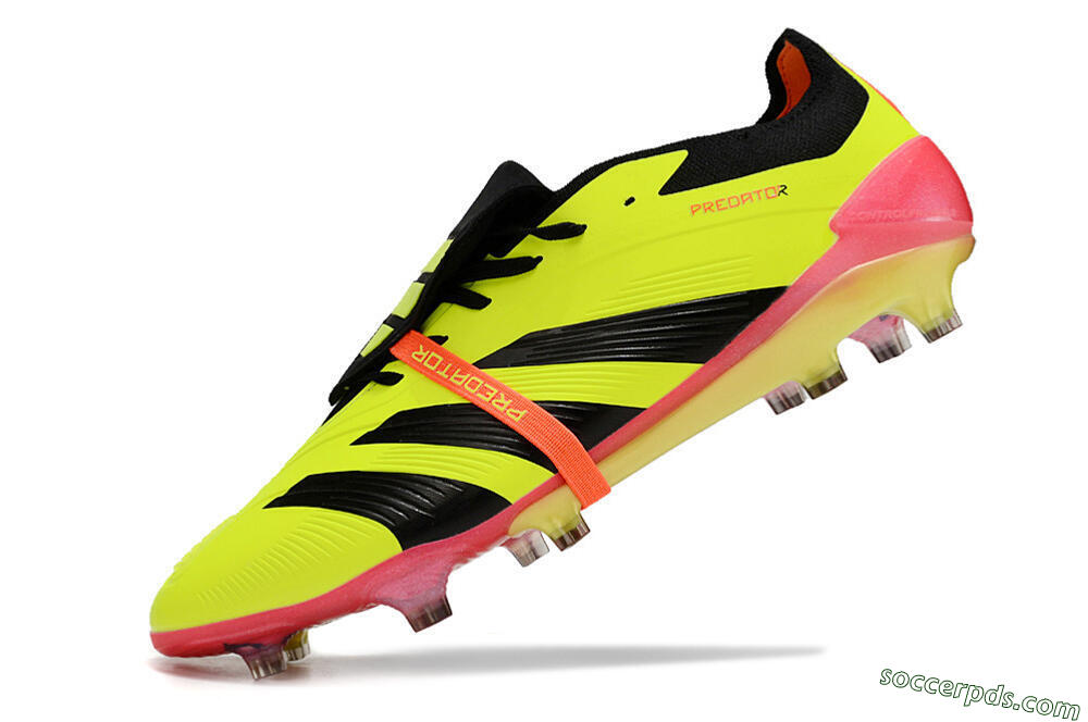 Adidas Predator Elite Foldover Tongue FG Low-Tops Football Boots - Yellow/Black/Pink 5
