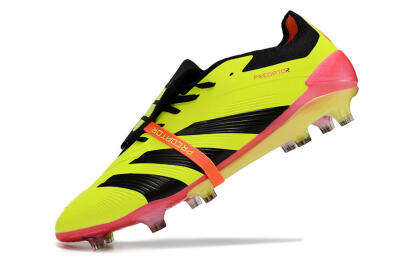 Adidas Predator Elite Foldover Tongue FG Low-Tops Football Boots - Yellow/Black/Pink