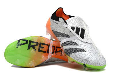 Adidas Predator Elite Foldover Tongue FG Low-Tops Football Boots - White/Black/Orange