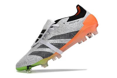 Adidas Predator Elite Foldover Tongue FG Low-Tops Football Boots - White/Black/Orange