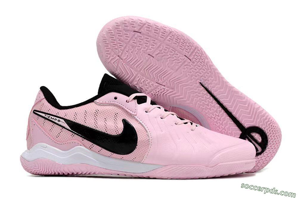 Nike Tiempo Legend 10 Pro IC Low-Tops Football Shoes - Pink/Black/White 1