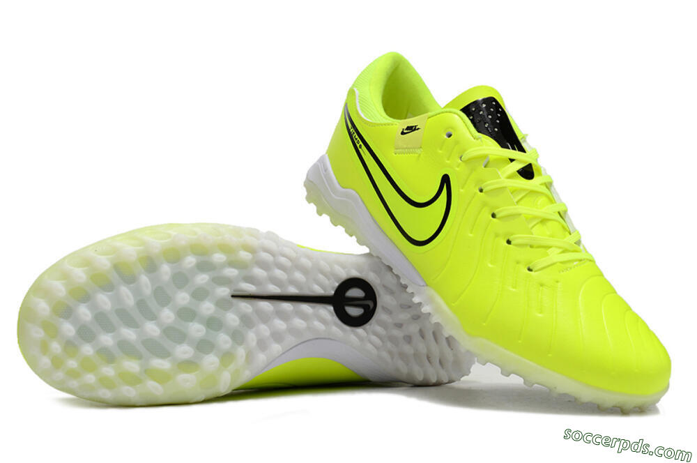 Nike Tiempo Legend 10 Pro TF Low-Tops Football Shoes - Yellow/Black/White 0