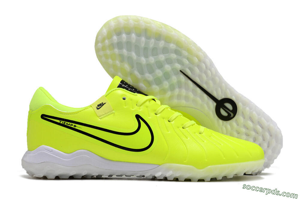 Nike Tiempo Legend 10 Pro TF Low-Tops Football Shoes - Yellow/Black/White 1