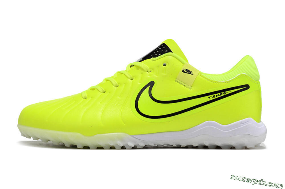 Nike Tiempo Legend 10 Pro TF Low-Tops Football Shoes - Yellow/Black/White 2