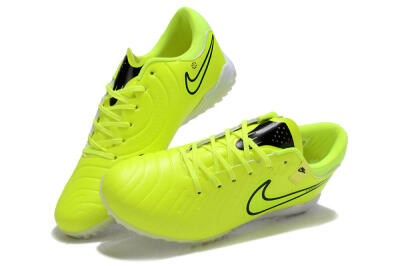 Nike Tiempo Legend 10 Pro TF Low-Tops Football Shoes - Yellow/Black/White