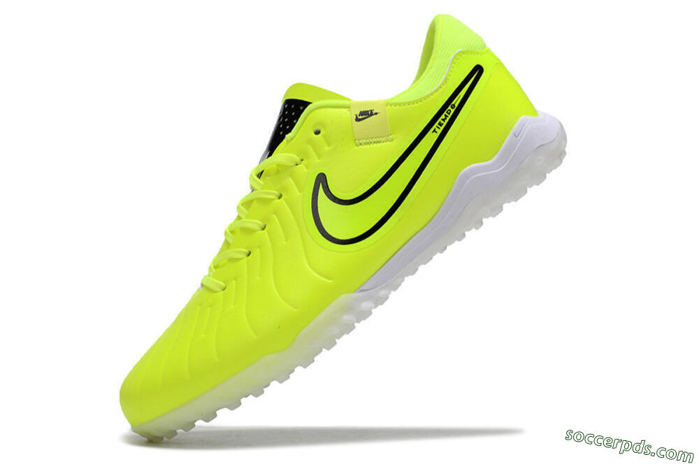 Nike Tiempo Legend 10 Pro TF Low-Tops Football Shoes - Yellow/Black/White 5