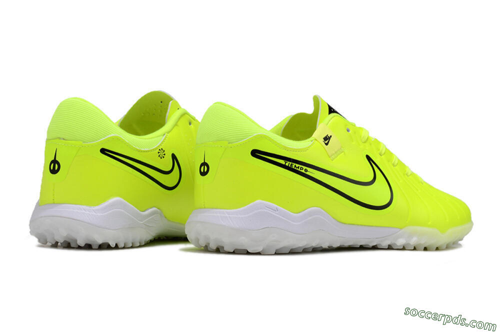 Nike Tiempo Legend 10 Pro TF Low-Tops Football Shoes - Yellow/Black/White 6
