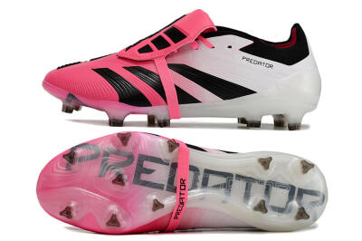 Adidas Predator Elite Foldover Tongue FG Low-Tops Football Boots - Pink/Black/White