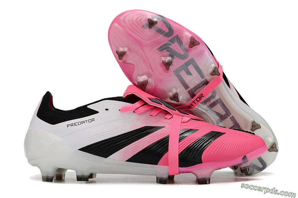 Adidas Predator Elite Foldover Tongue FG Low-Tops Football Boots - Pink/Black/White 1