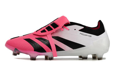 Adidas Predator Elite Foldover Tongue FG Low-Tops Football Boots - Pink/Black/White