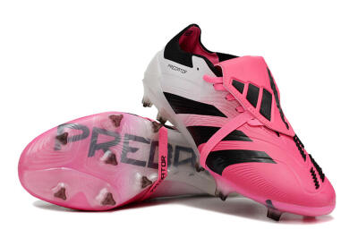 Adidas Predator Elite Foldover Tongue FG Low-Tops Football Boots - Pink/Black/White