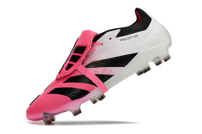 Adidas Predator Elite Foldover Tongue FG Low-Tops Football Boots - Pink/Black/White