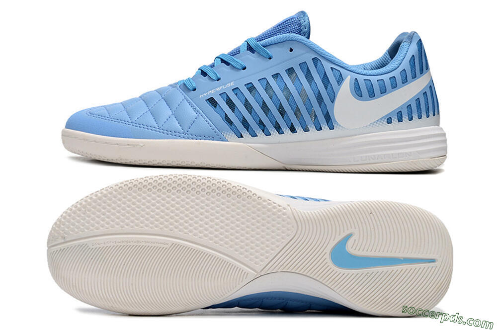 Nike Lunar Gato 2 IC Low-Tops Football Shoes - Blue/White 0