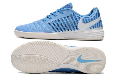 Nike Lunar Gato 2 IC Low-Tops Football Shoes - Blue/White