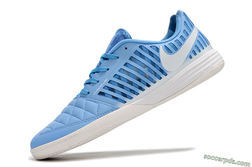 Nike Lunar Gato 2 IC Low-Tops Football Shoes - Blue/White 5