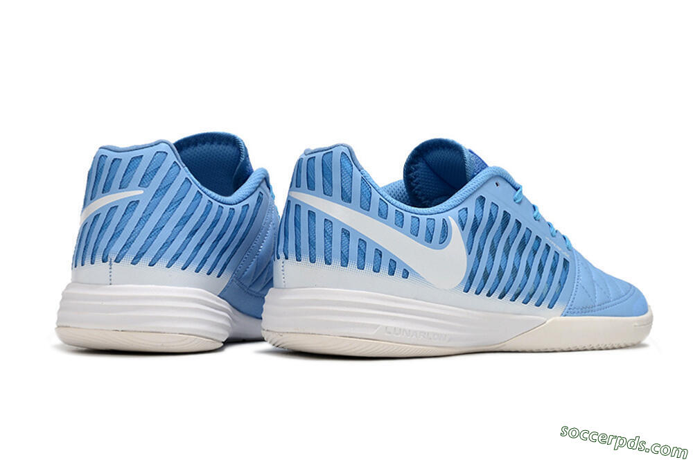 Nike Lunar Gato 2 IC Low-Tops Football Shoes - Blue/White 6