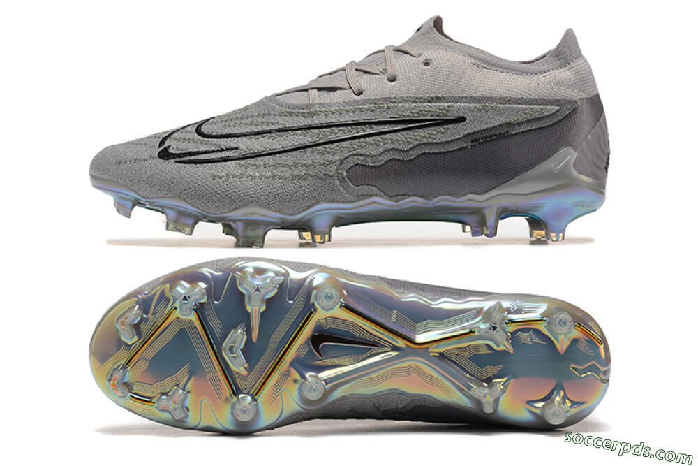 Nike Phantom GX Elite FG Low-Tops Football Boots - Grey/Black/Gold 0