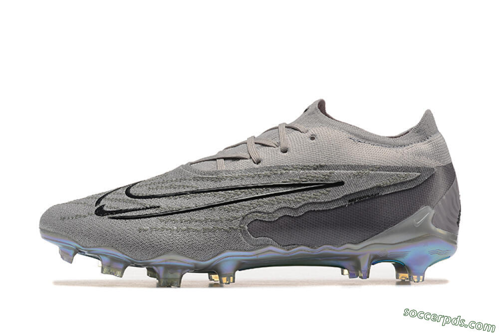 Nike Phantom GX Elite FG Low-Tops Football Boots - Grey/Black/Gold 2