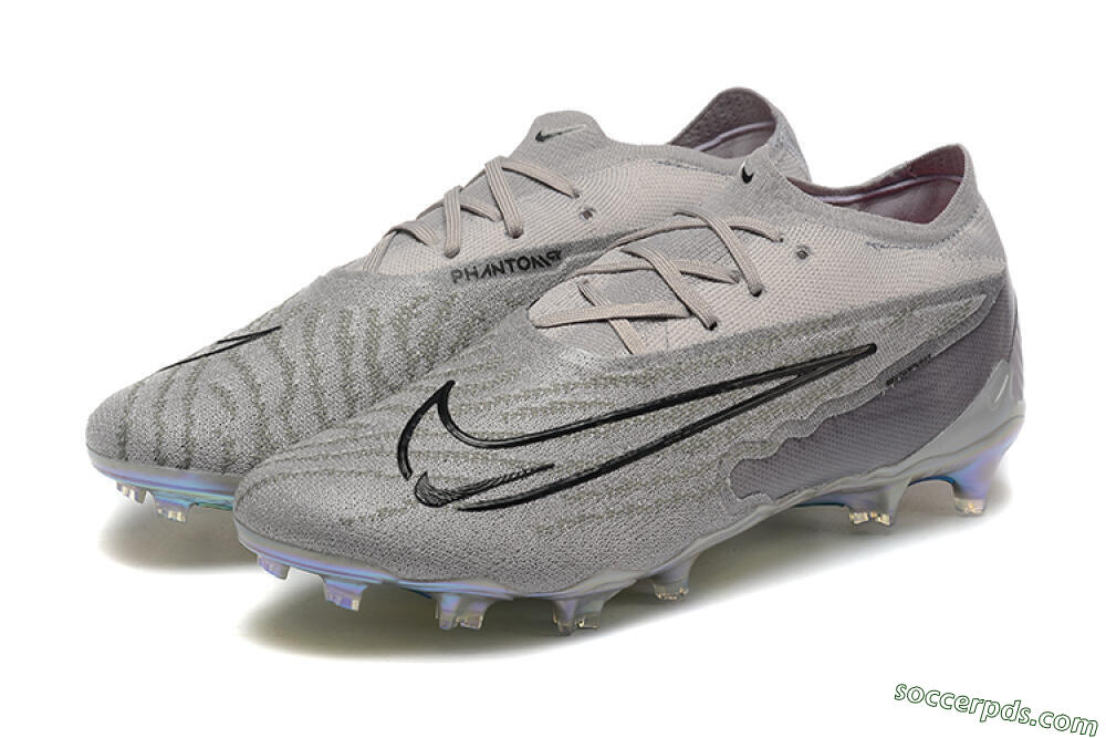 Nike Phantom GX Elite FG Low-Tops Football Boots - Grey/Black/Gold 5