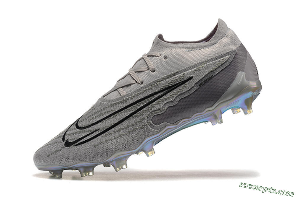 Nike Phantom GX Elite FG Low-Tops Football Boots - Grey/Black/Gold 8
