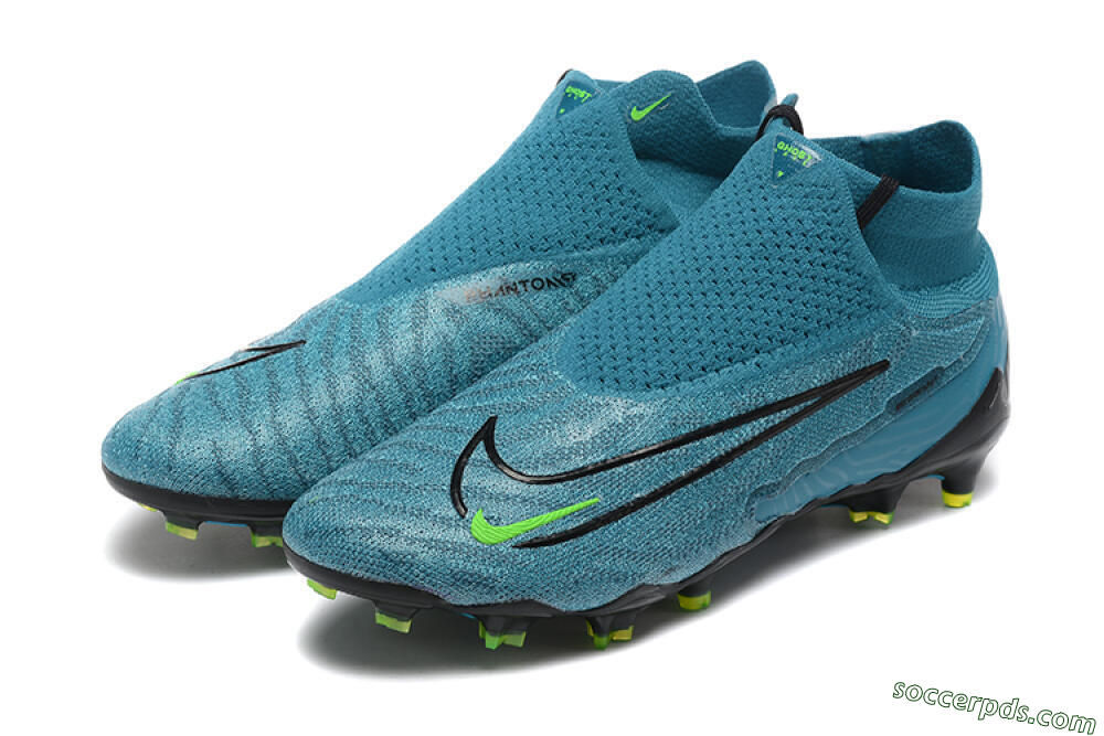 Nike Phantom GX Elite FG High-Tops Football Boots - Blue/Black/Yellow 5
