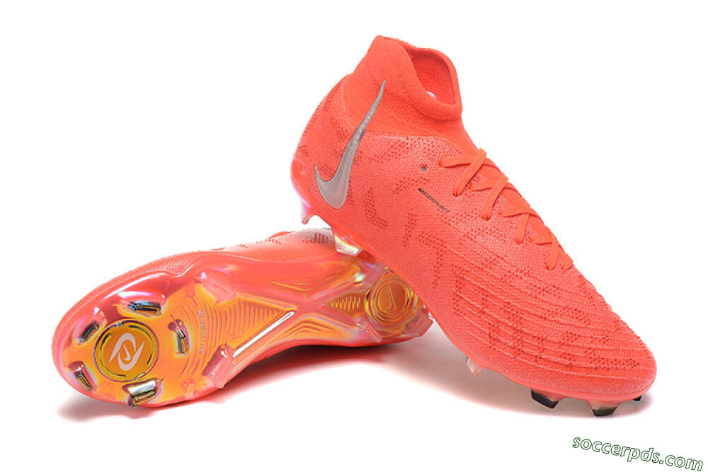 Nike Phantom Luna Elite UN FG High-Tops Football Boots - Red/Silver/Gold 4