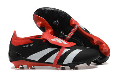 Adidas Predator Elite Foldover Tongue FG Low-Tops Football Boots - Black/White/Red