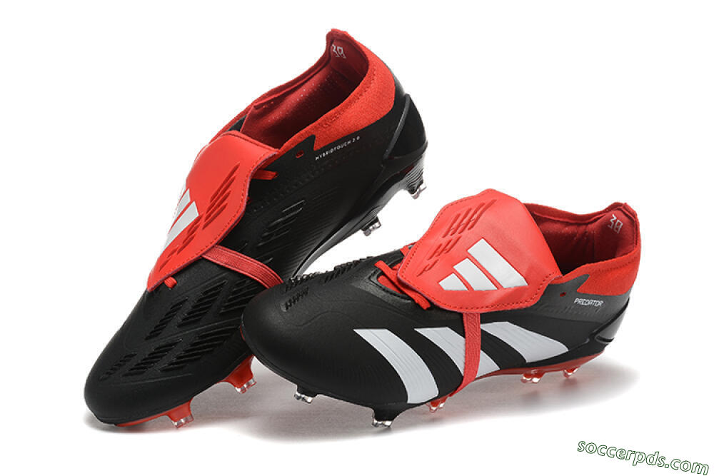 Adidas Predator Elite Foldover Tongue FG Low-Tops Football Boots - Black/White/Red 6