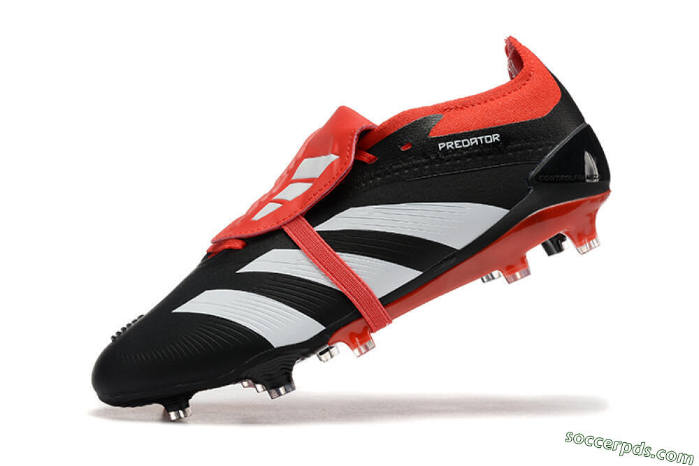 Adidas Predator Elite Foldover Tongue FG Low-Tops Football Boots - Black/White/Red 8