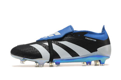 Adidas Predator Elite Foldover Tongue FG Low-Tops Football Boots - Black/White/Blue