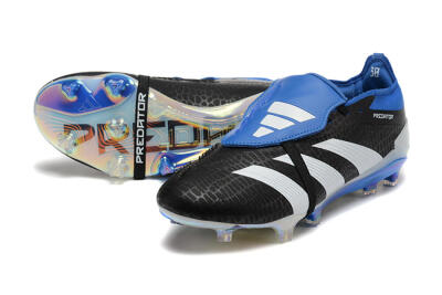 Adidas Predator Elite Foldover Tongue FG Low-Tops Football Boots - Black/White/Blue