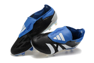 Adidas Predator Elite Foldover Tongue FG Low-Tops Football Boots - Black/White/Blue