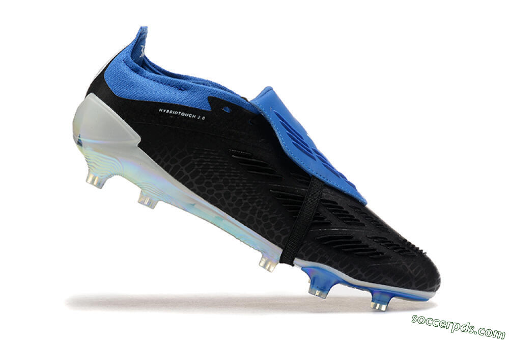 Adidas Predator Elite Foldover Tongue FG Low-Tops Football Boots - Black/White/Blue 7