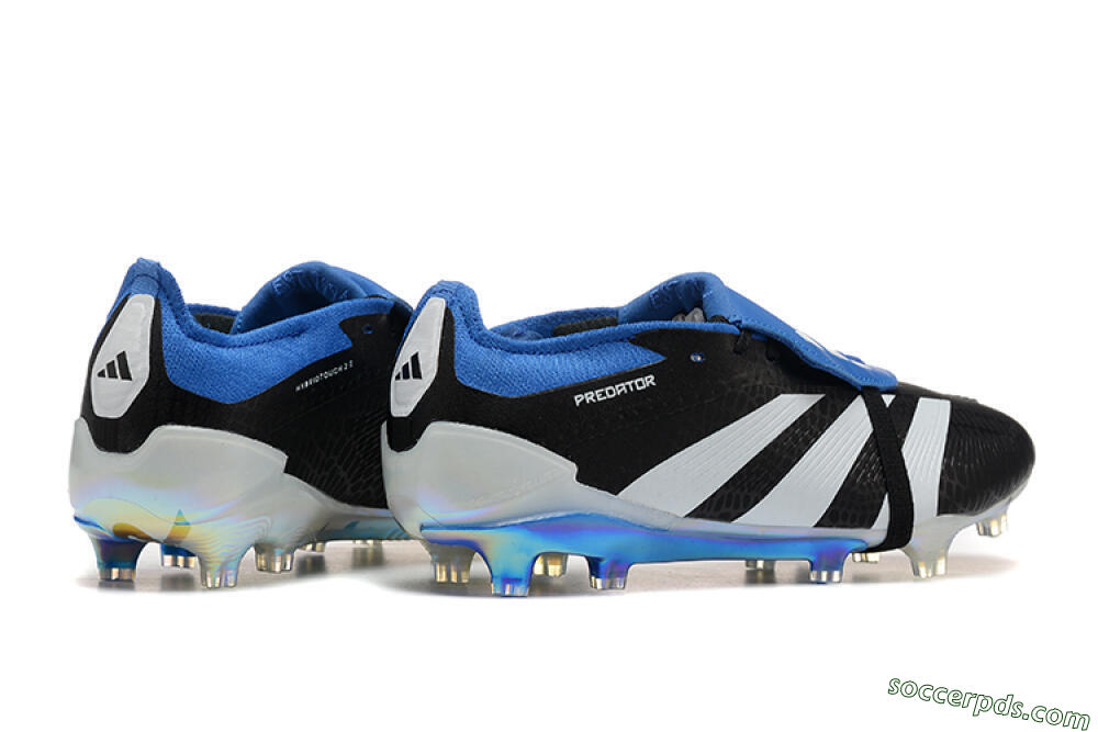Adidas Predator Elite Foldover Tongue FG Low-Tops Football Boots - Black/White/Blue 9