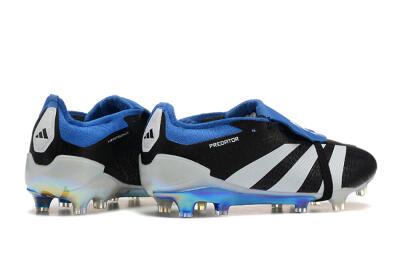 Adidas Predator Elite Foldover Tongue FG Low-Tops Football Boots - Black/White/Blue