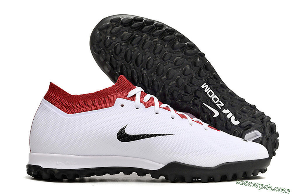 Nike Air Zoom Mercurial Vapor 15 Elite TF Low-Tops Football Shoes - White/Black/Red 1