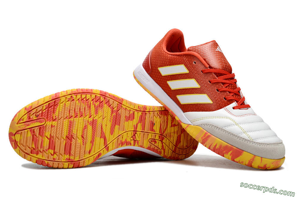 Adidas Top Sala IC Low-Tops Football Shoes - White/Red/Yellow 0