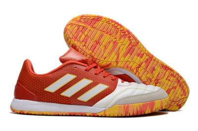 Adidas Top Sala IC Low-Tops Football Shoes - White/Red/Yellow