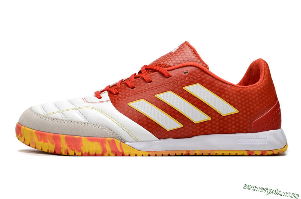 Adidas Top Sala IC Low-Tops Football Shoes - White/Red/Yellow 2