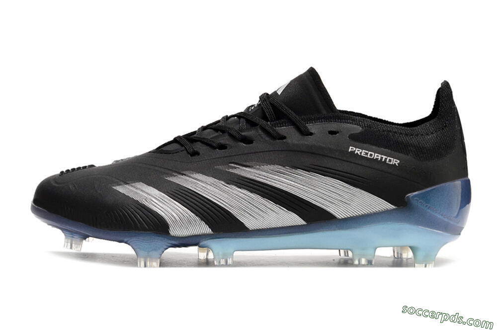 Adidas Predator Accuracy.1 FG Low-Tops Football Boots - Black/Silver/Blue 2