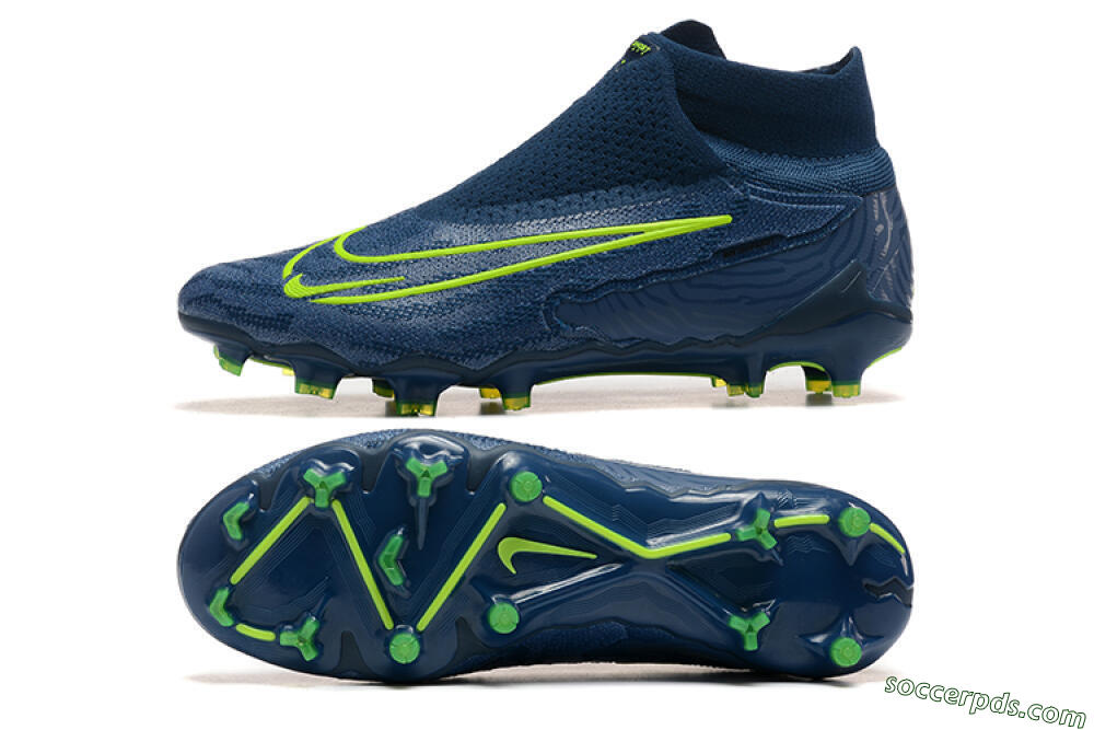 Nike Phantom GX Elite FG High-Tops Football Boots - Blue/Yellow 0