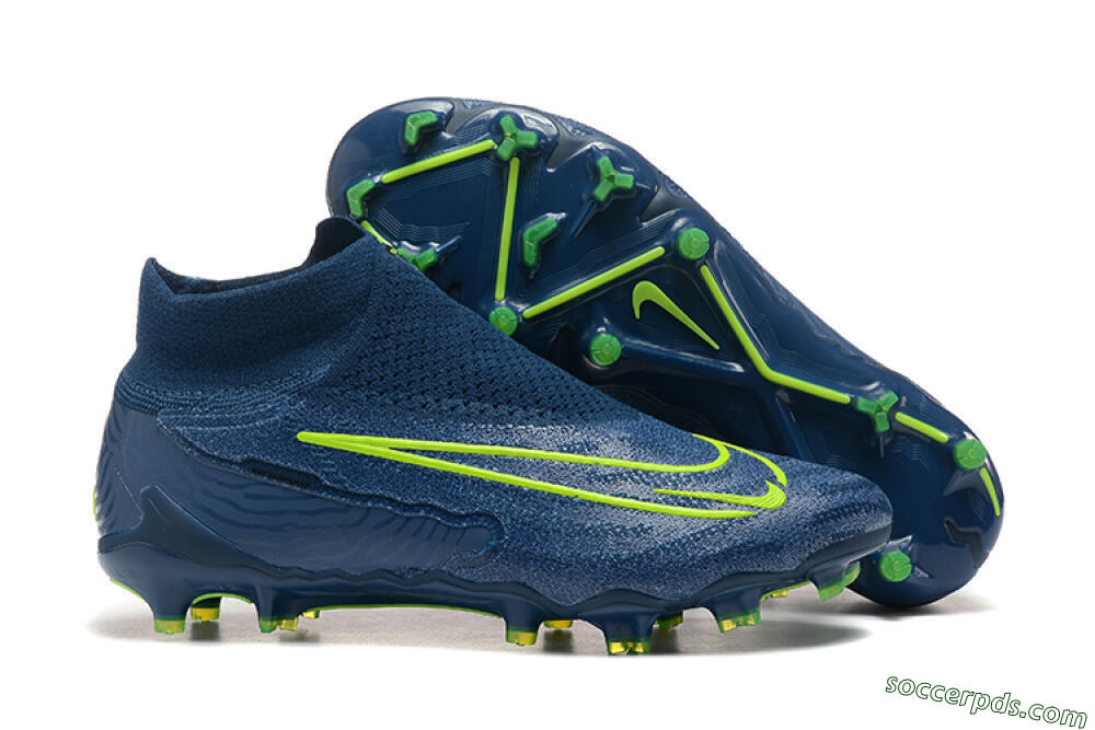 Nike Phantom GX Elite FG High-Tops Football Boots - Blue/Yellow 1