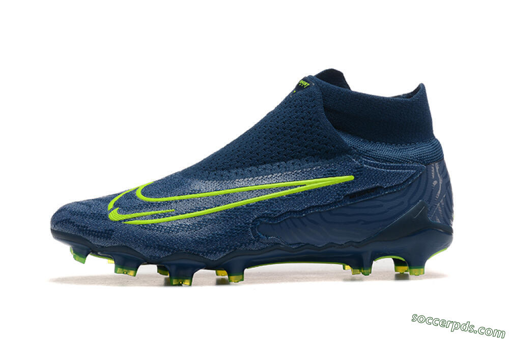 Nike Phantom GX Elite FG High-Tops Football Boots - Blue/Yellow 2