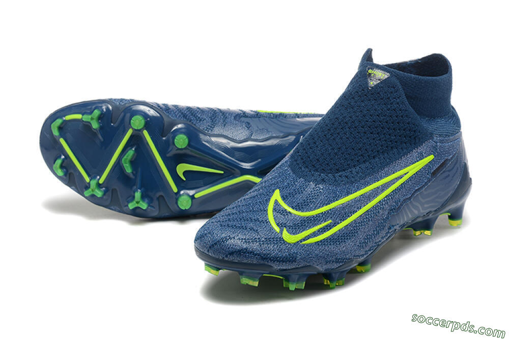 Nike Phantom GX Elite FG High-Tops Football Boots - Blue/Yellow 3